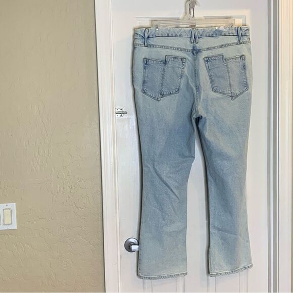 Good American Good Boyfriend Distressed Jeans Denim Women Blue Size 16 - Picture 5 of 12